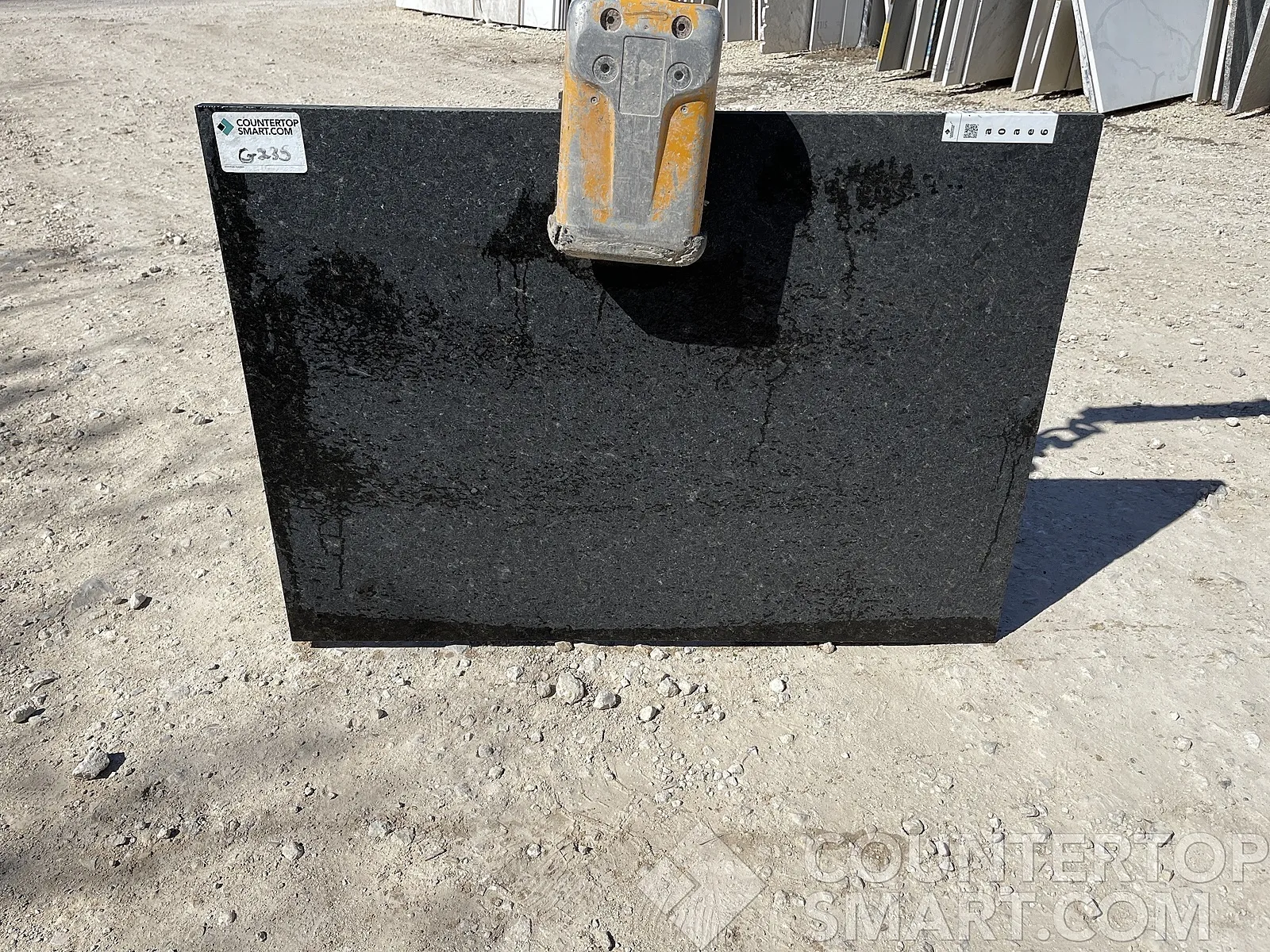 Full image of Black Pearl Granite countertop slab