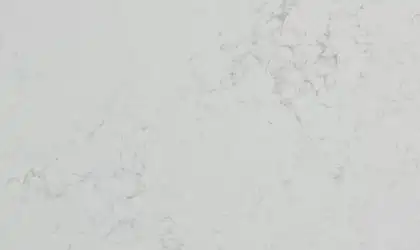 Closeup image of Q Quartz Carrara Delphi Quartz countertop slab