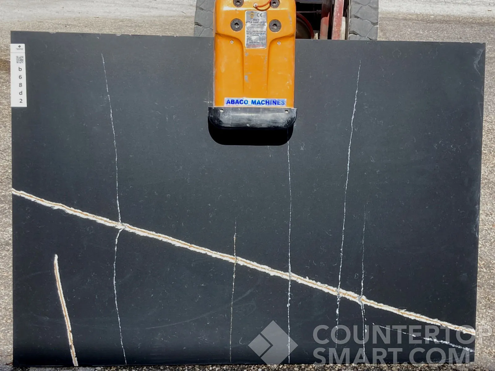 Full image of Silestone Eternal Noir Quartz countertop slab