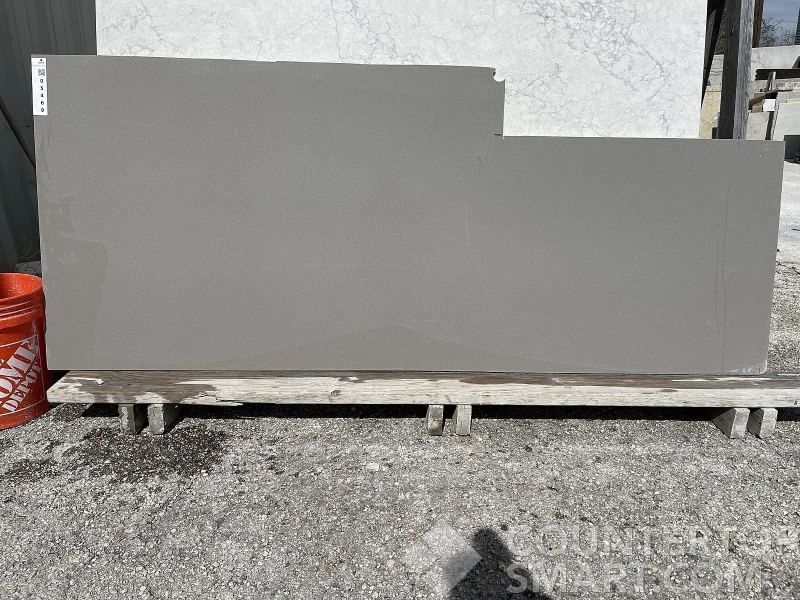 Full image of Silestone Grey Expo Quartz countertop slab