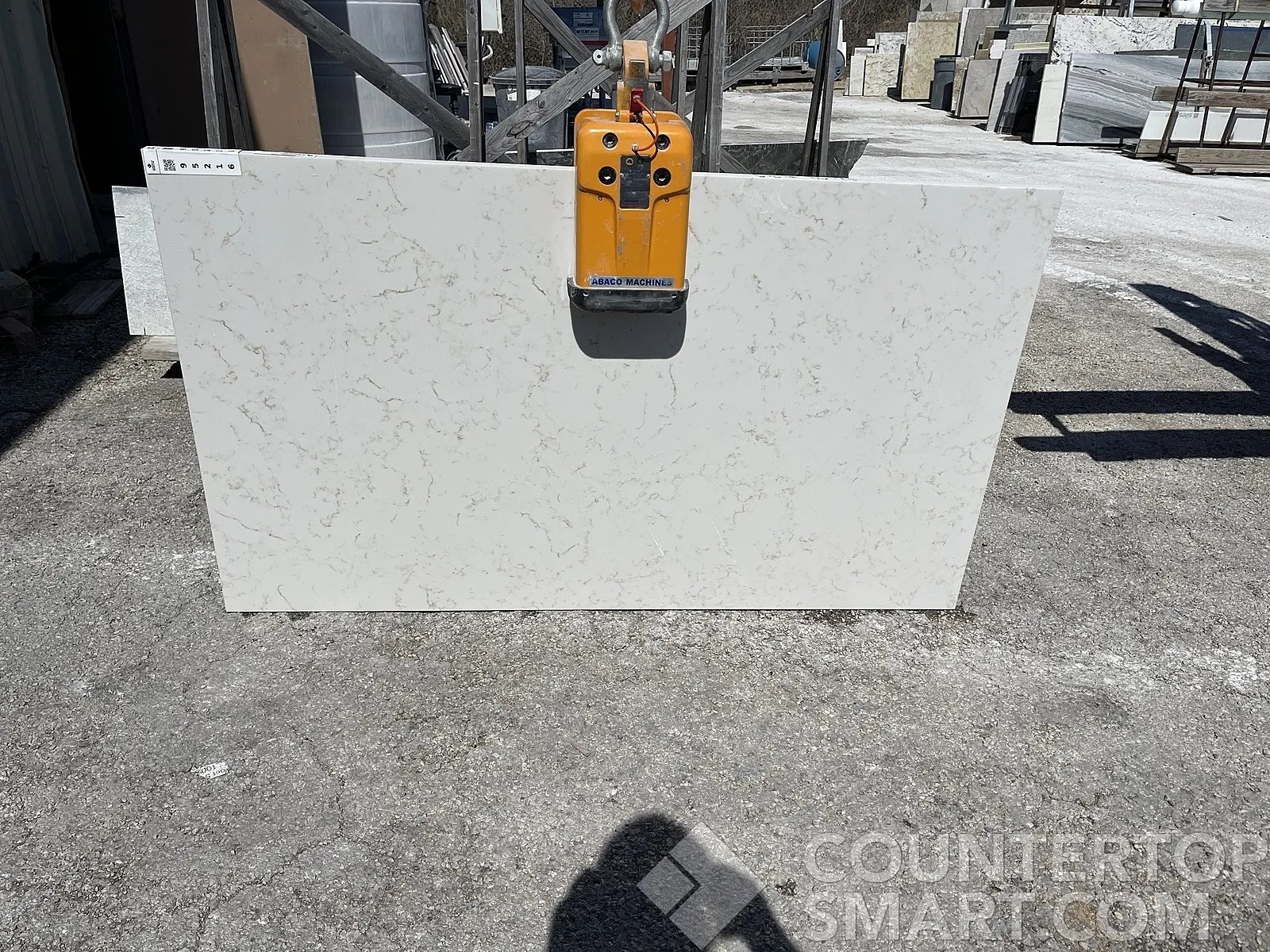 Full image of Stratus Quartz Prime Bianco Veracruz Quartz countertop slab
