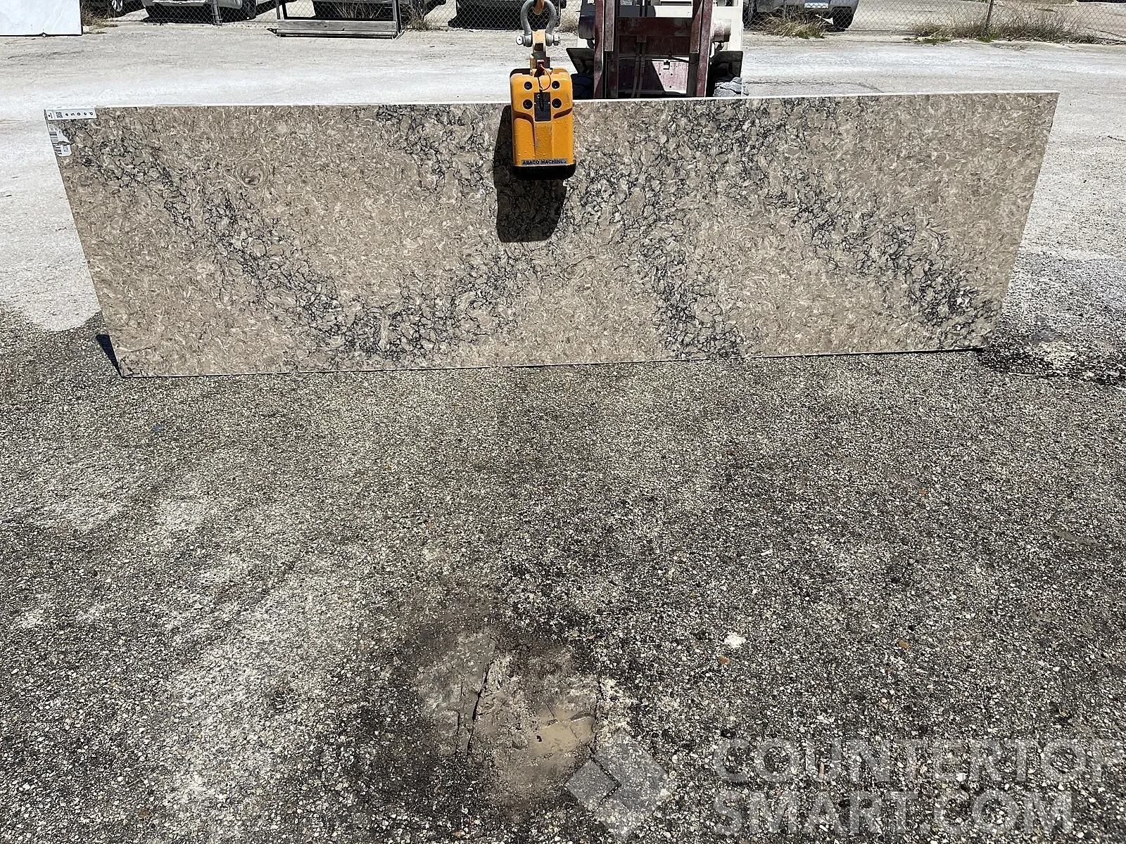 Full image of Silestone Kimbler Mist Quartz countertop slab