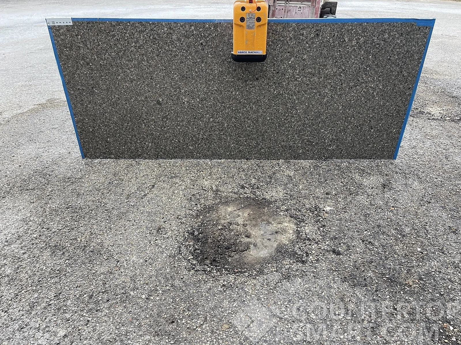 Full image of Silestone Black Canyon Quartz countertop slab