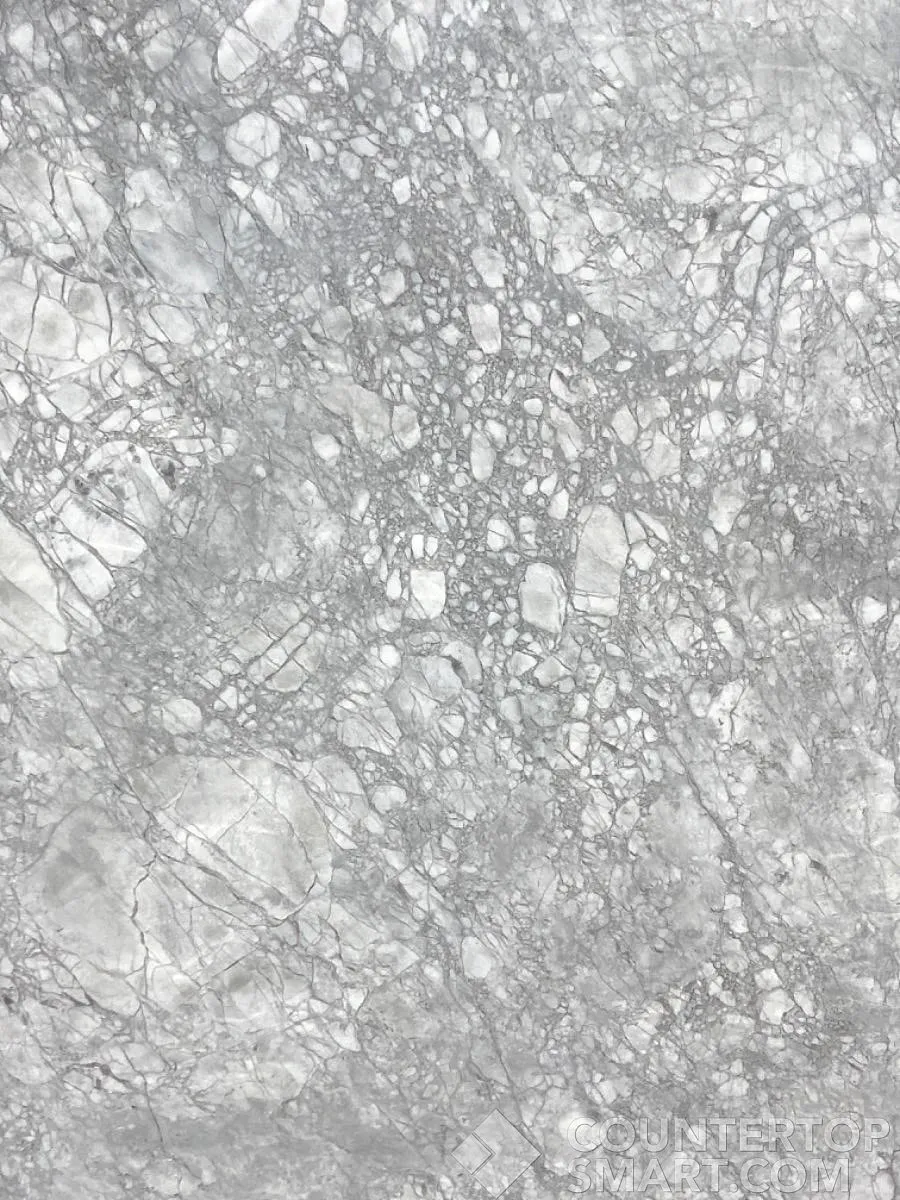 Closeup image of Arabescato Marble countertop slab