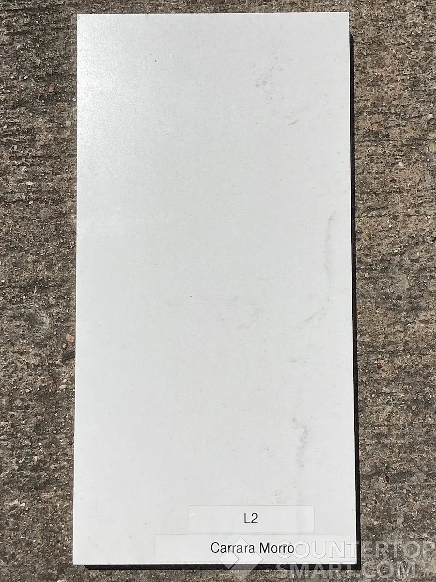Full image of Q Quartz Carrara Morro Quartz countertop slab