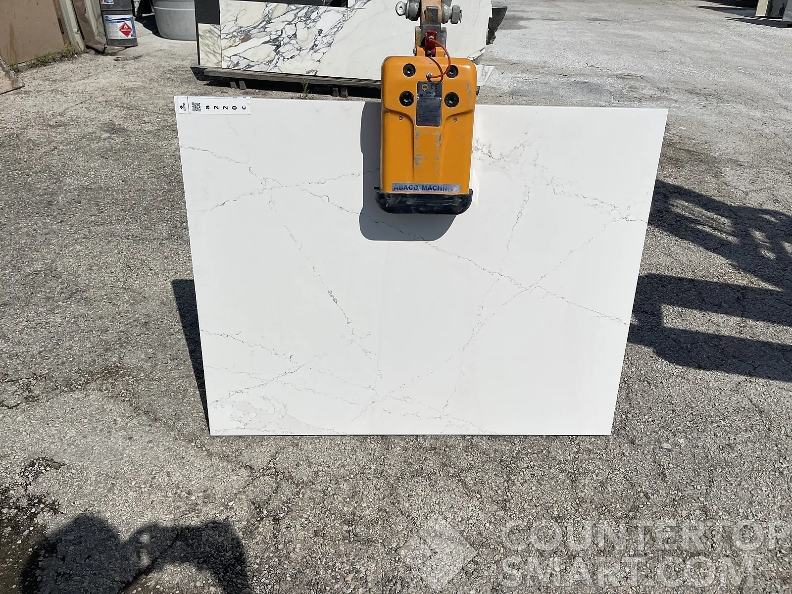 Full image of Silestone Ethereal Haze White Quartz countertop slab