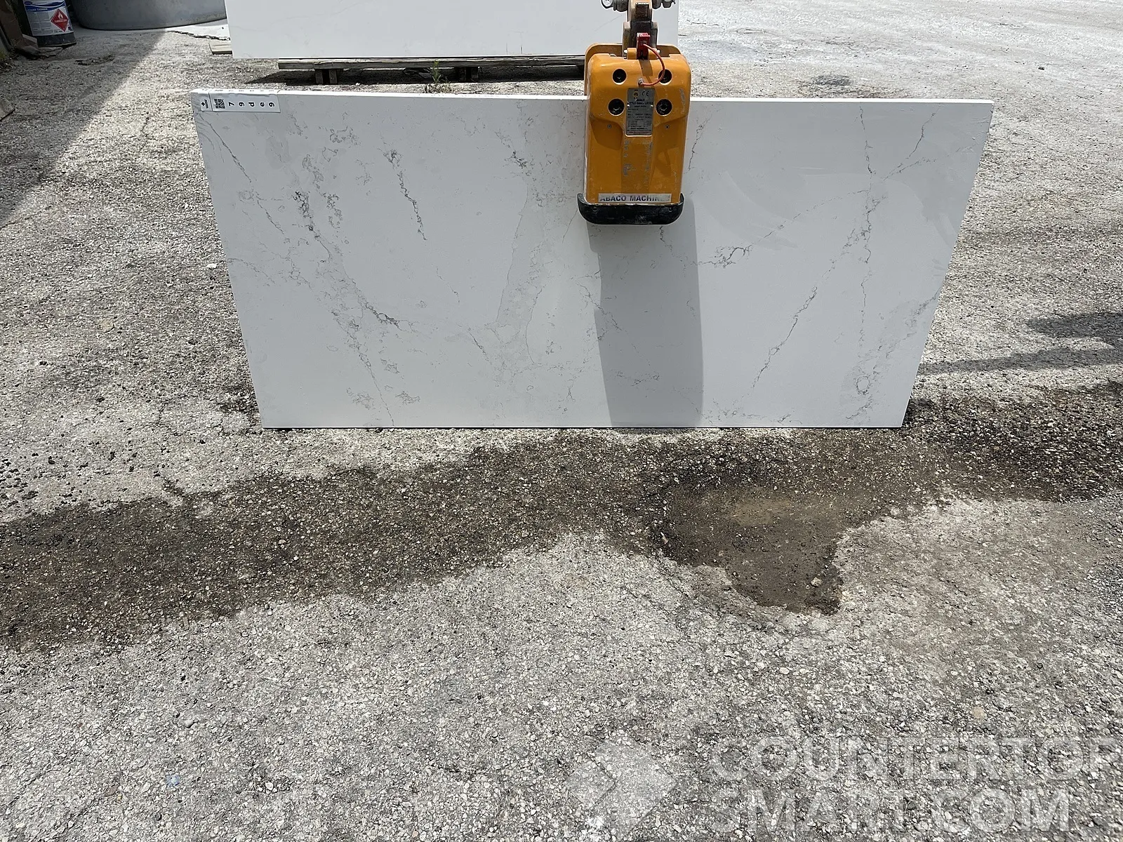 Full image of Silestone Ethereal Haze White Quartz countertop slab