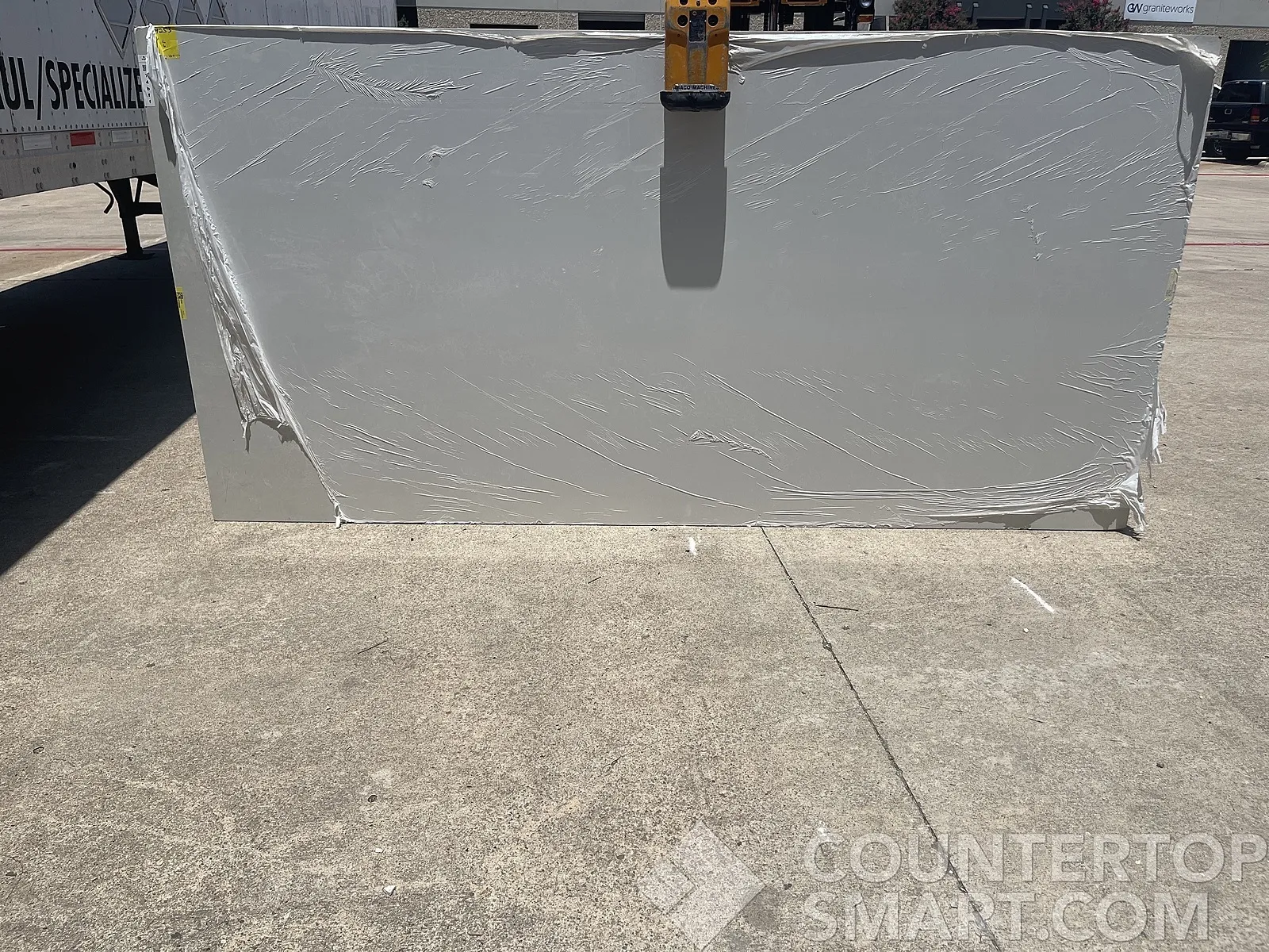 Full image of Caesarstone Alpine Mist Quartz countertop slab
