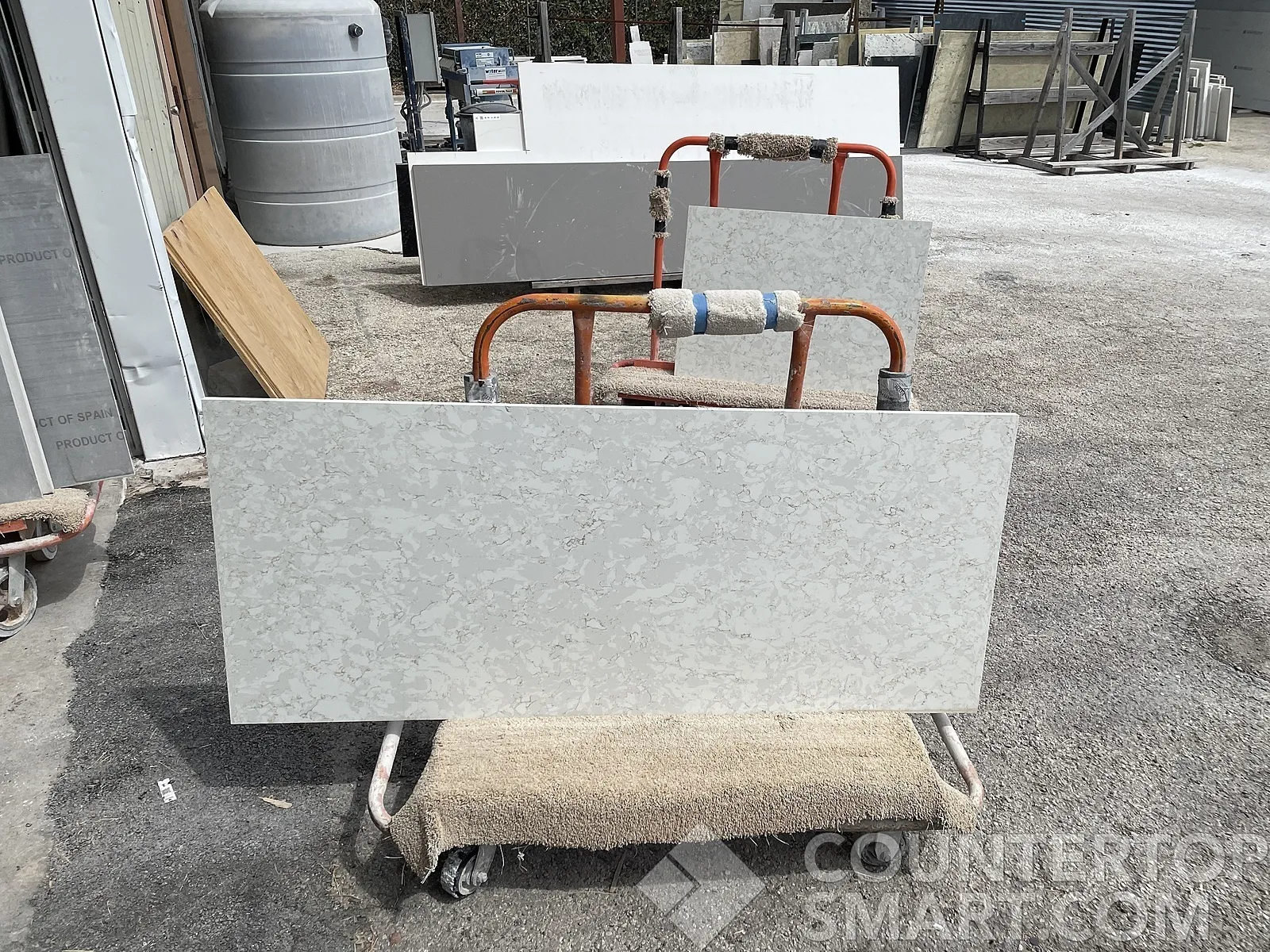 Full image of Silestone Lusso White Quartz countertop slab