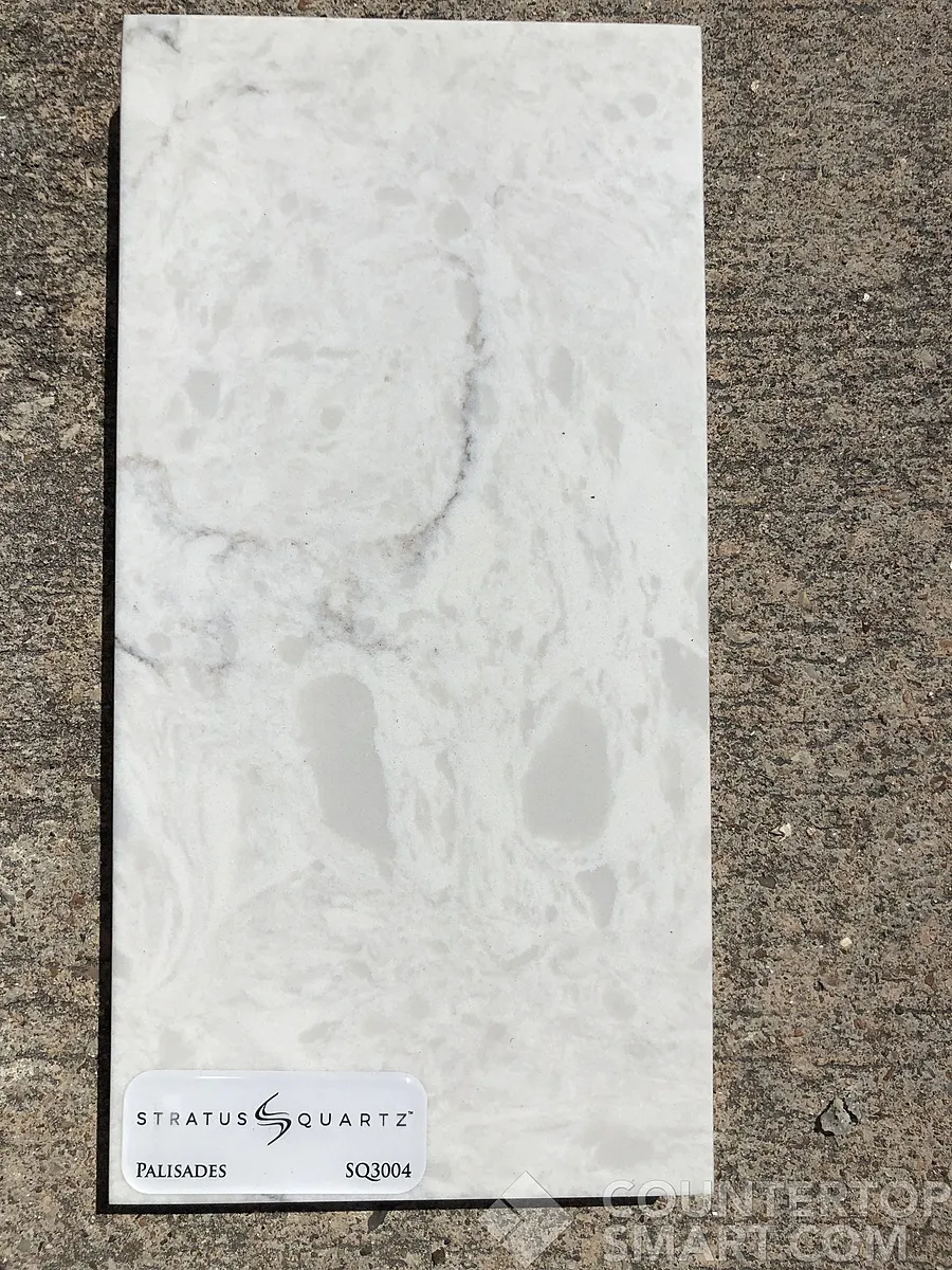 Closeup image of Stratus Quartz Palisades Quartz countertop slab
