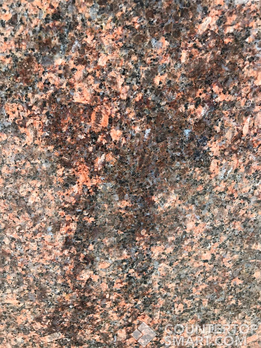 Closeup image of Tan Brown Granite countertop slab