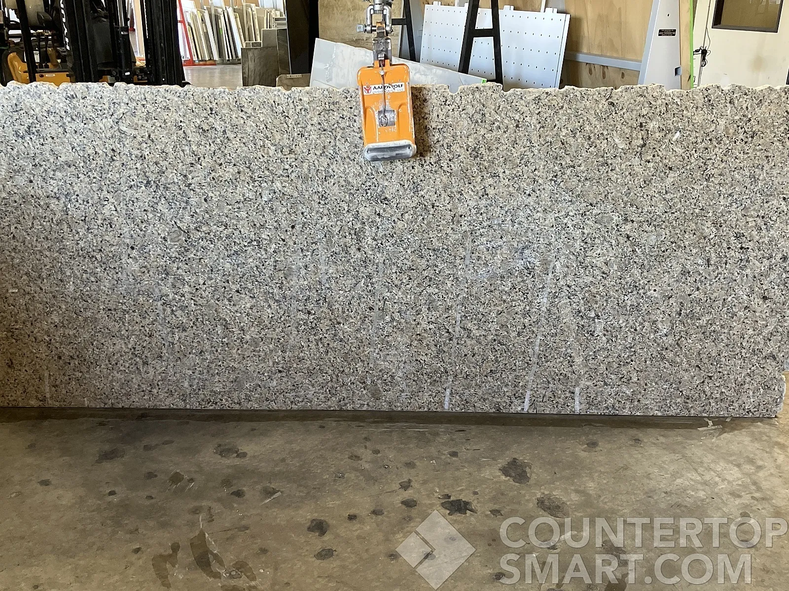 Full image of Santa Cecilia Brown Granite countertop slab