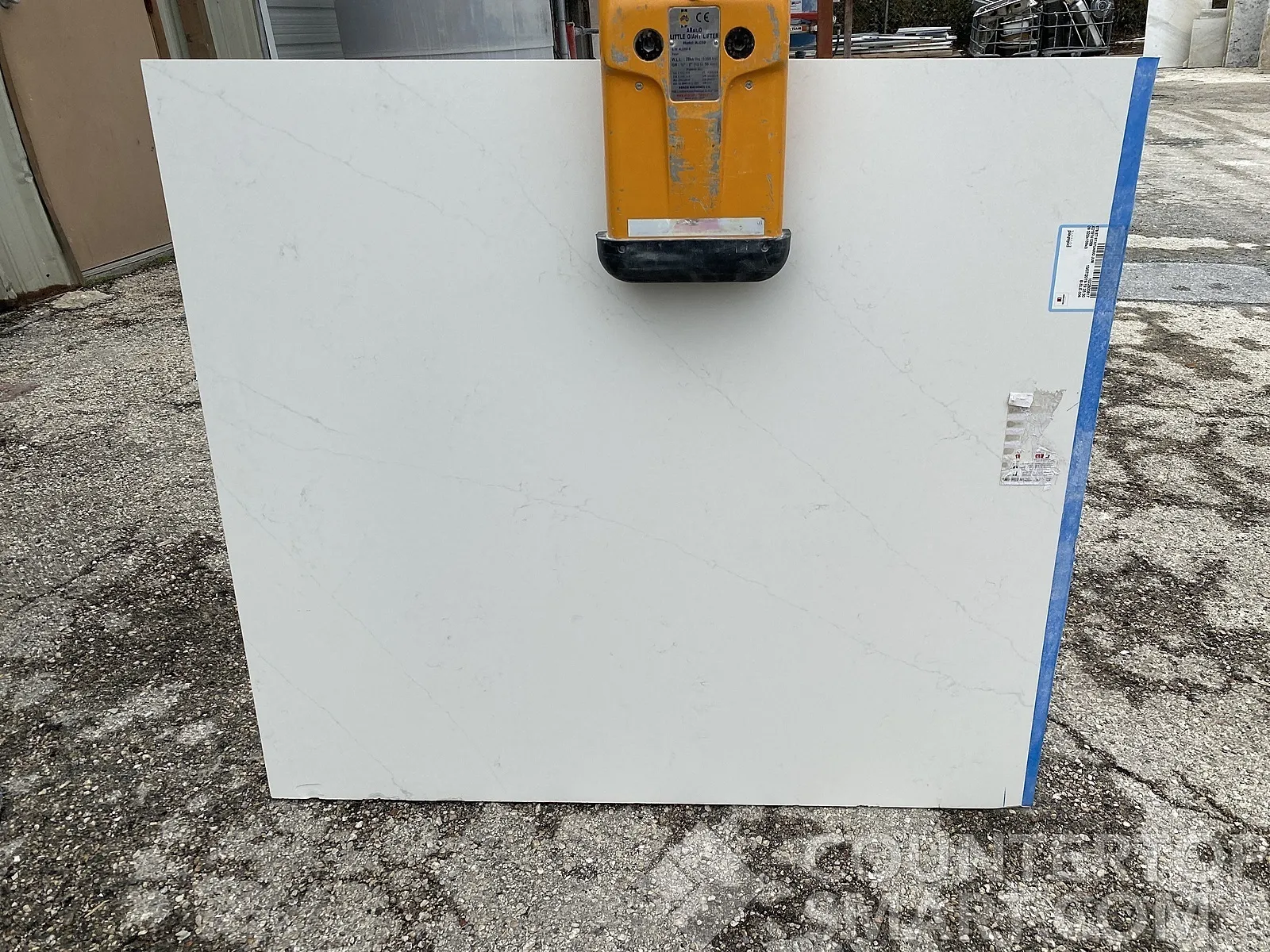 Full image of Silestone Eternal Statuario White Quartz countertop slab
