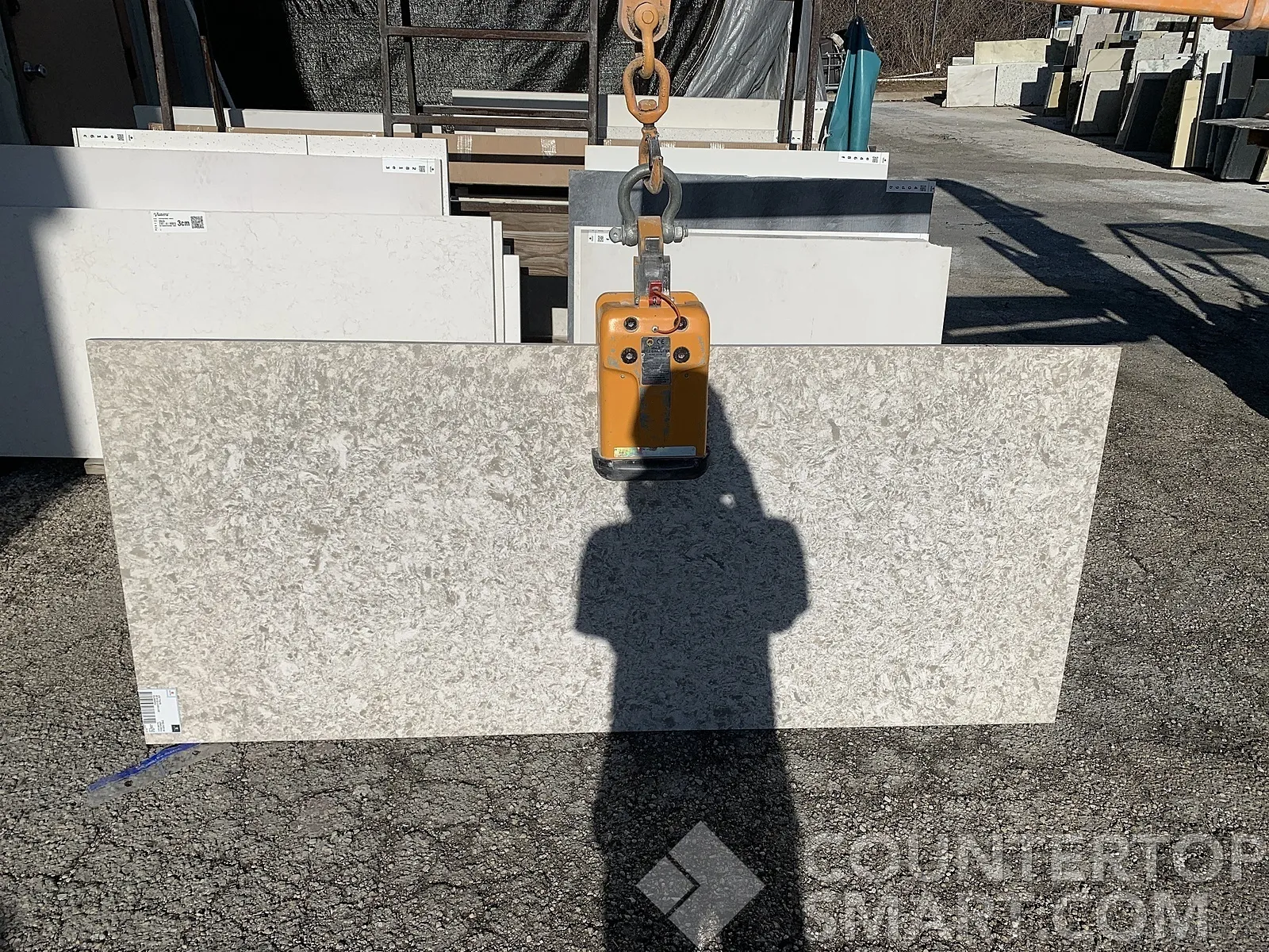 Full image of Silestone Arctic Quartz countertop slab