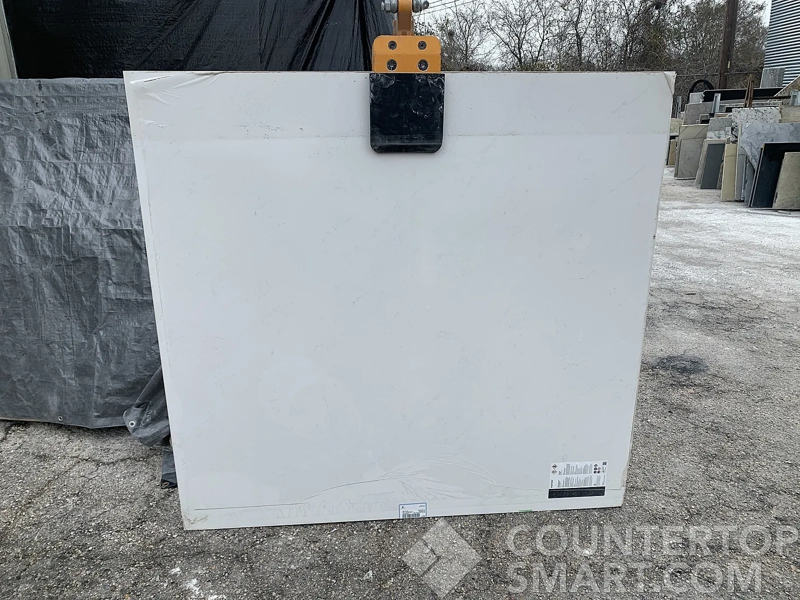 Full image of Silestone Eternal Statuario White Quartz countertop slab