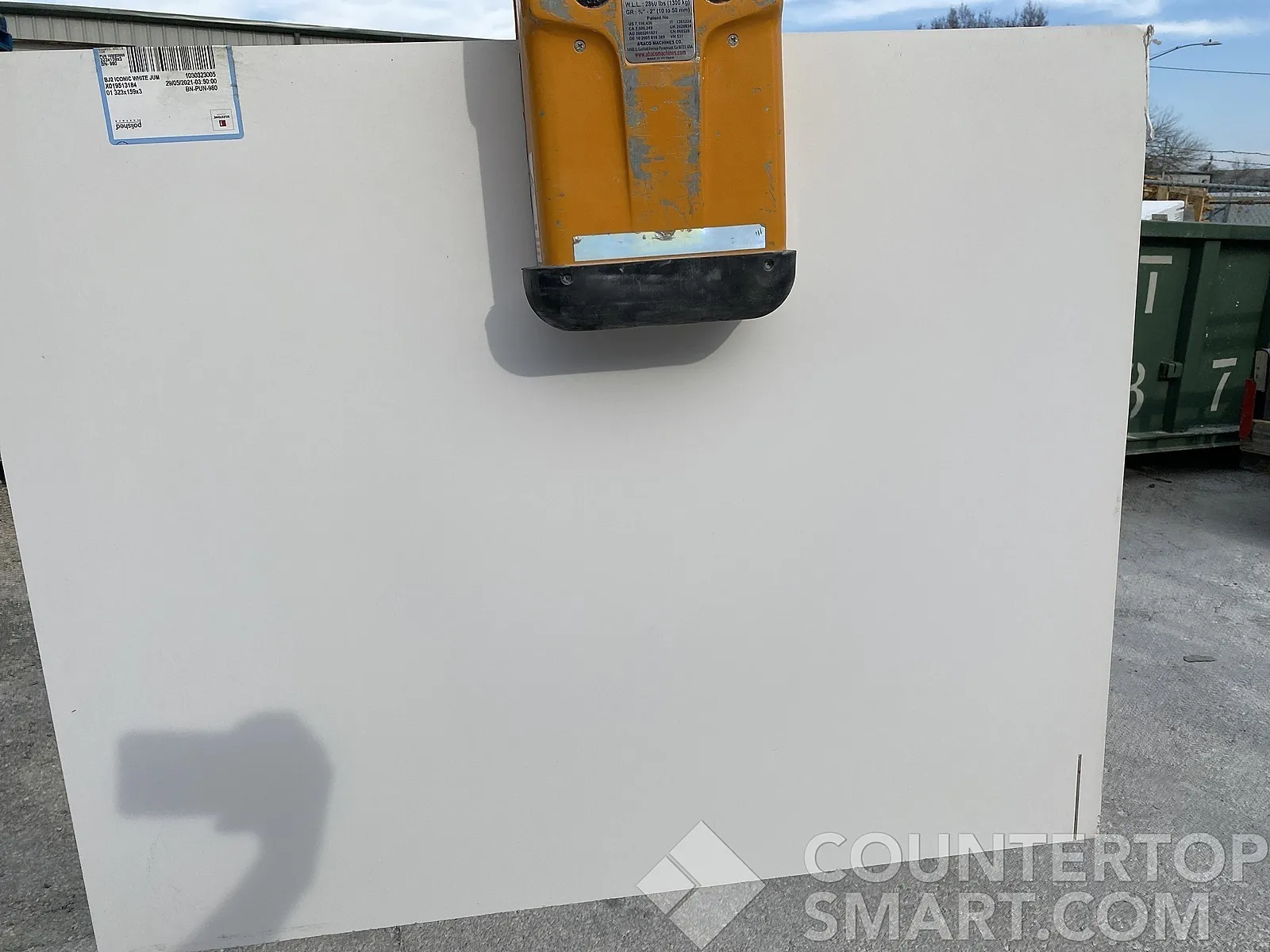 Full image of Silestone Iconic White Quartz countertop slab