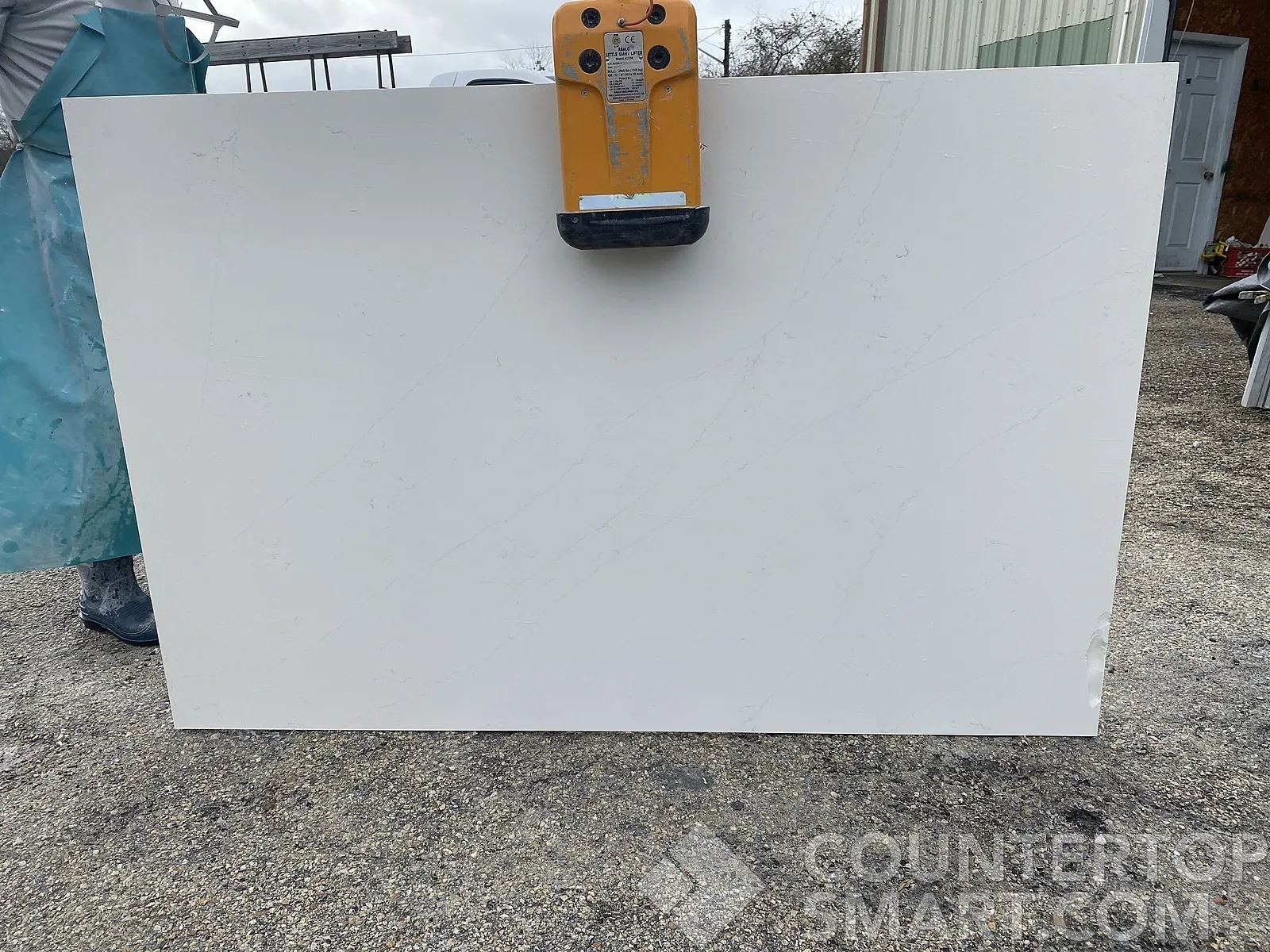 Full image of Silestone Eternal Statuario White Quartz countertop slab