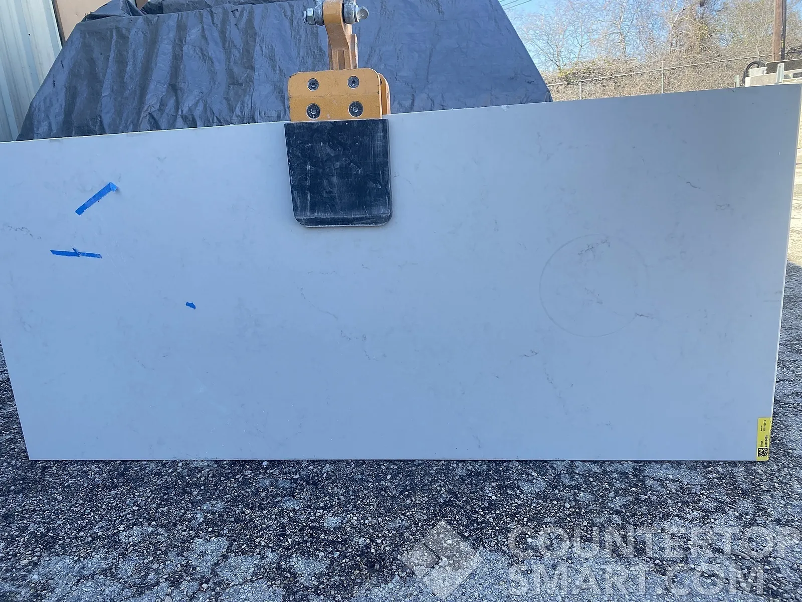 Full image of Caesarstone London Grey White Quartz countertop slab