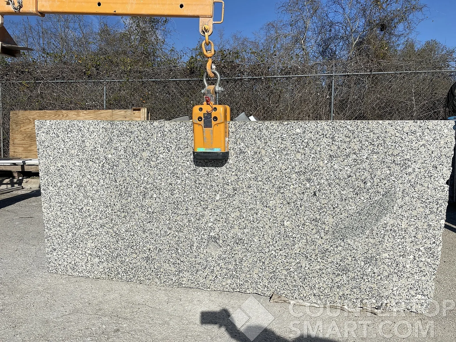 Full image of Luna Pearl Granite countertop slab
