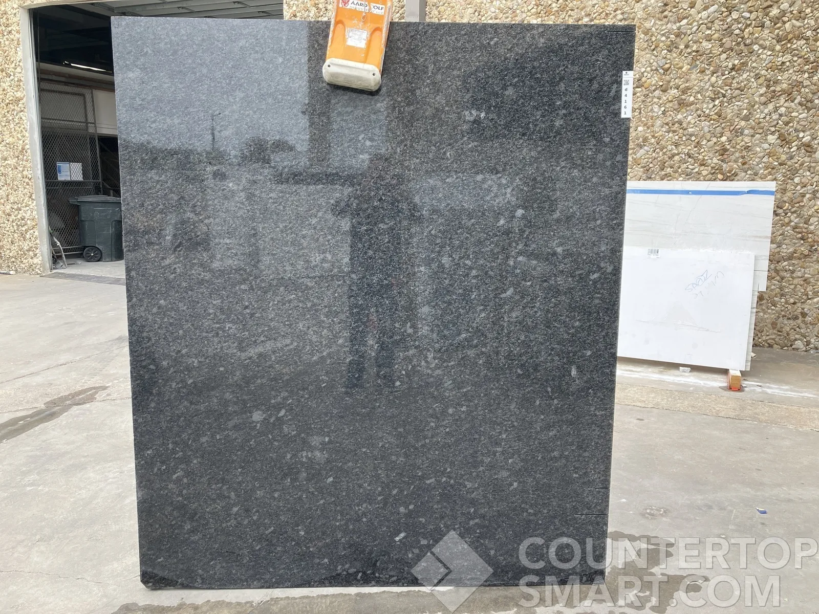 Full image of Steel Grey Granite countertop slab