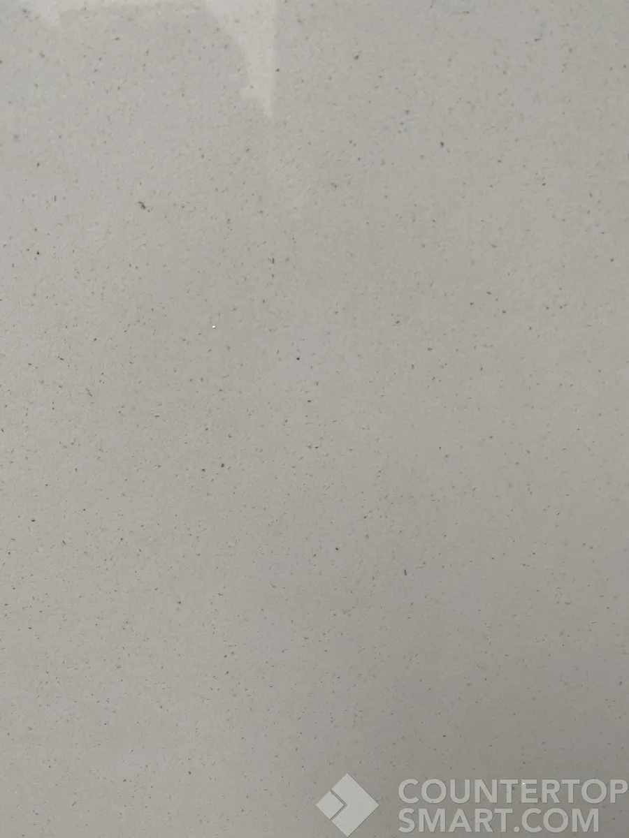 Closeup image of Q Quartz Stellar White Quartz countertop slab