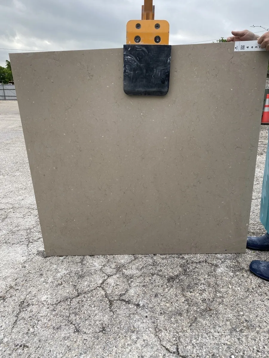 Full image of Silestone Coral Clay Quartz countertop slab