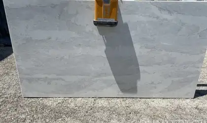 Full image of Vicostone Luna Plena Grey Quartz countertop slab