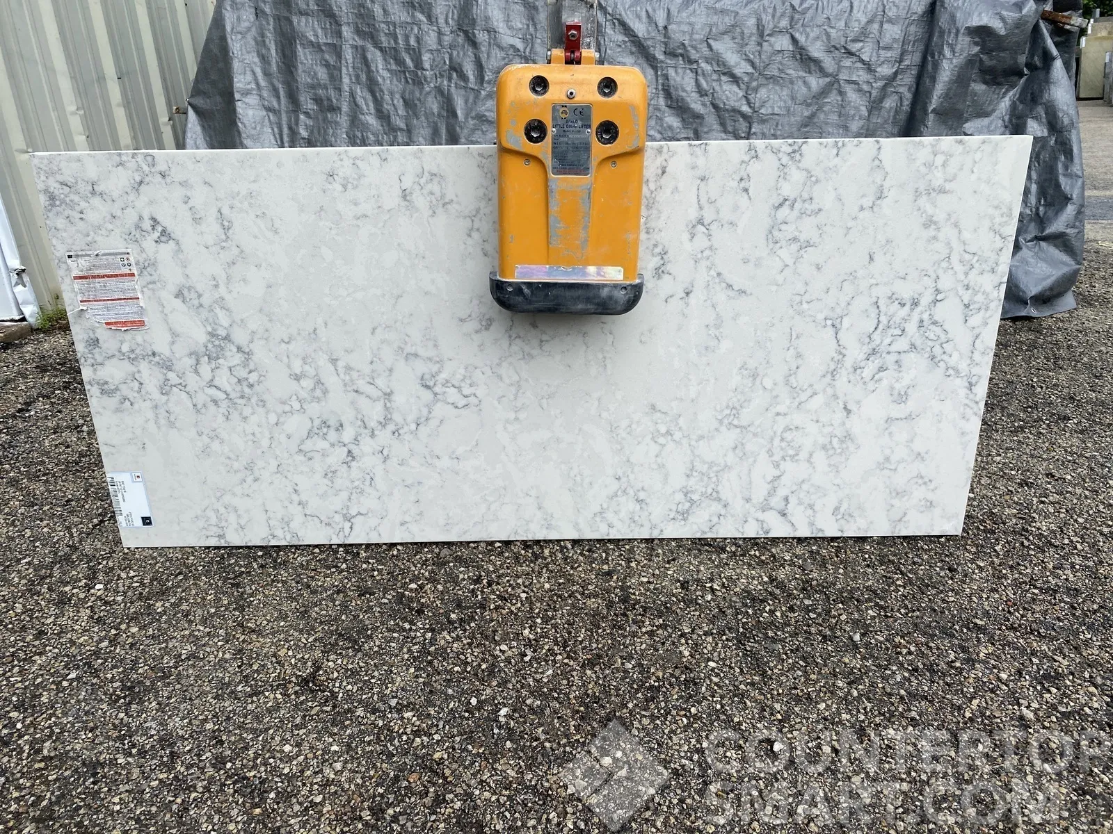 Full image of Silestone Helix White Quartz countertop slab