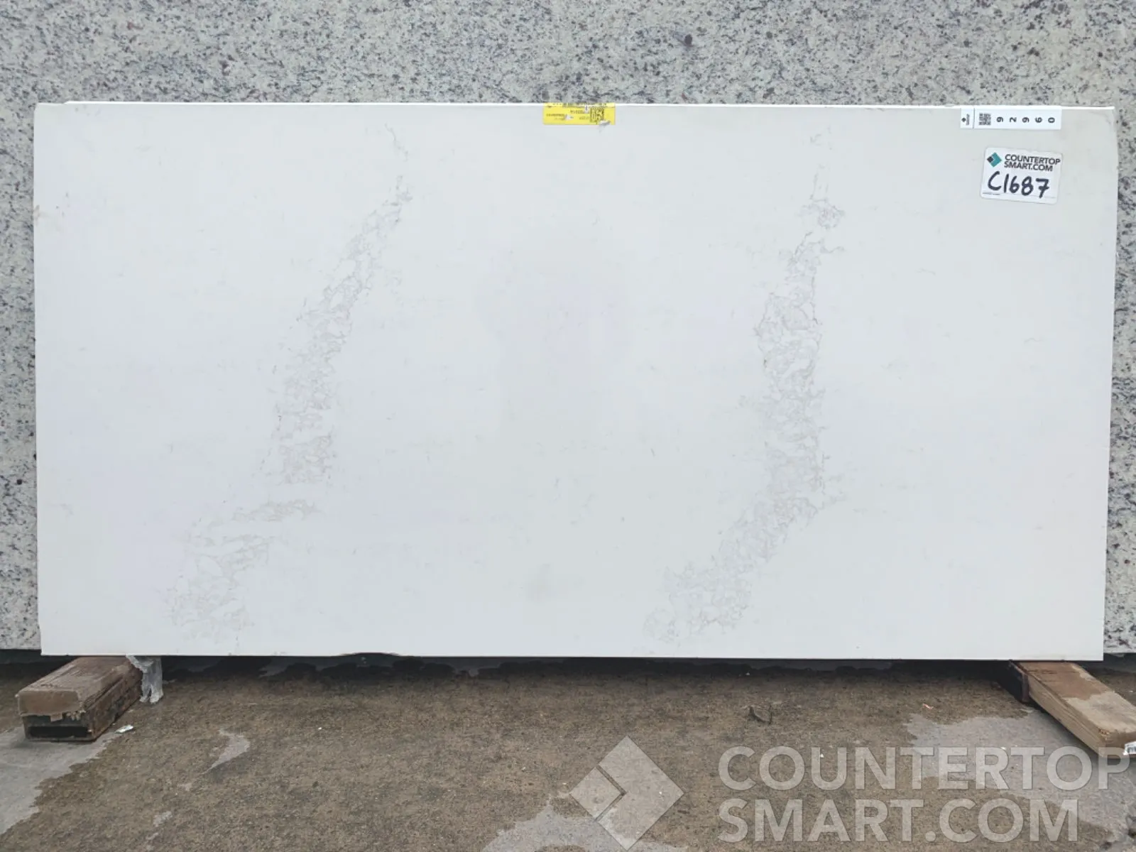 Full image of Caesarstone Calacatta Nuvo Quartz countertop slab