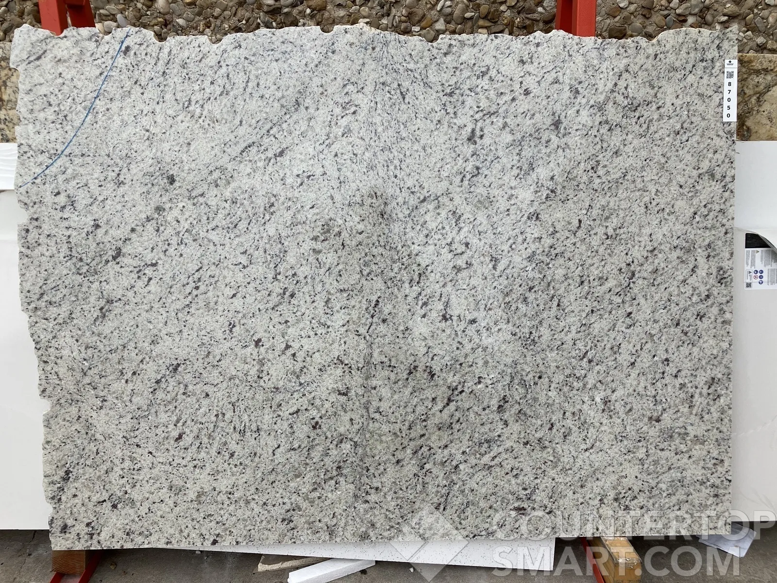 Full image of Dallas White Granite countertop slab