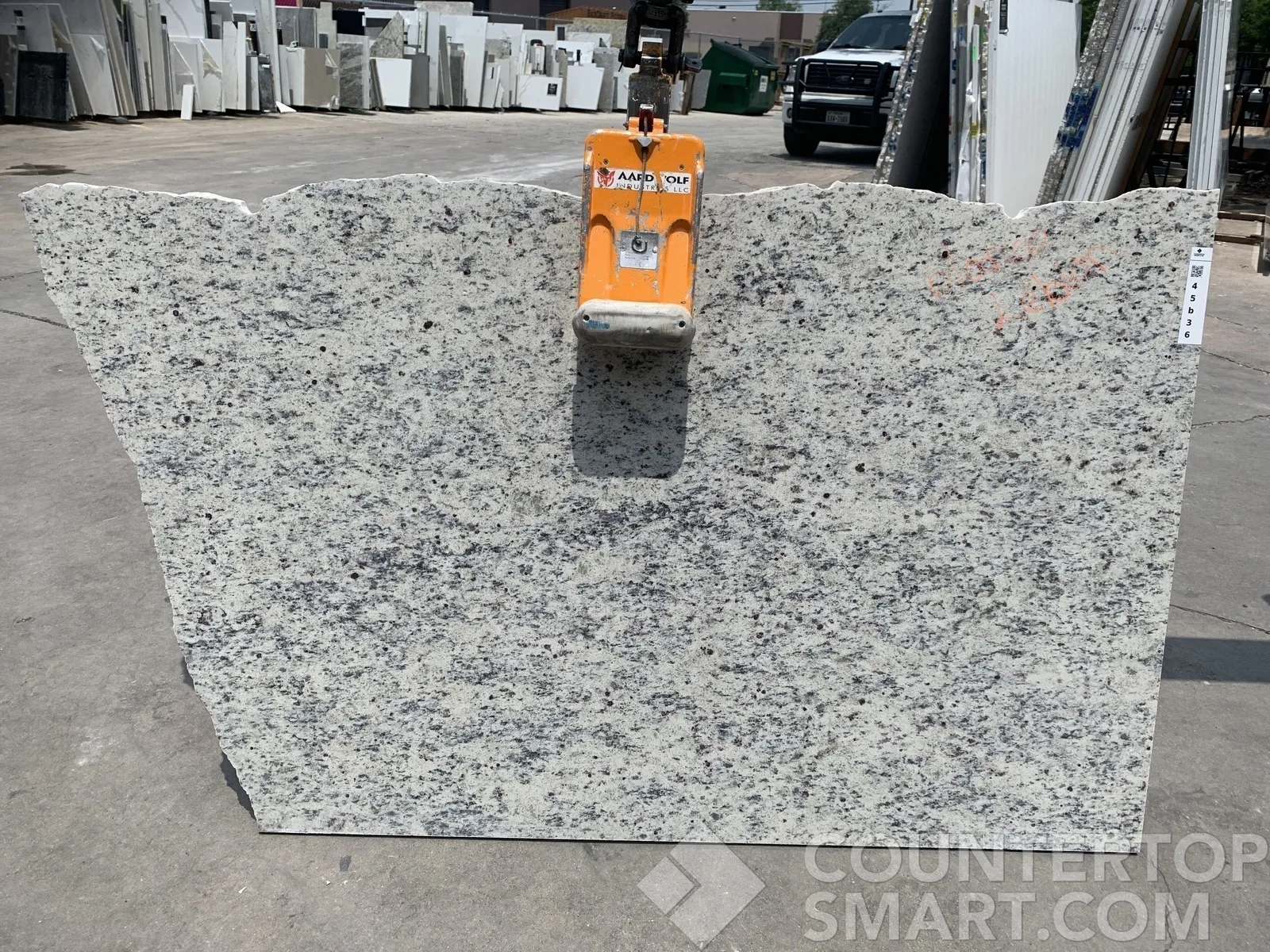 Full image of Dallas White Granite countertop slab