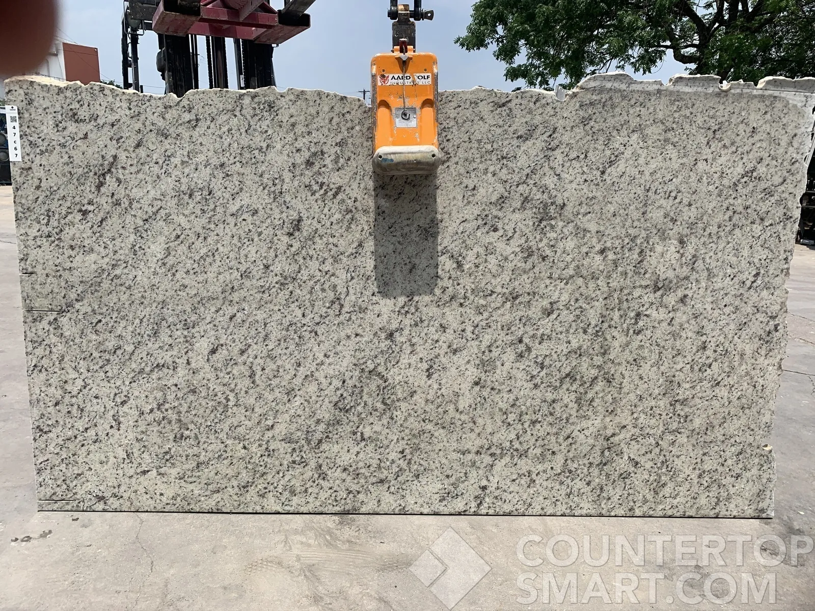 Full image of Dallas White Granite countertop slab