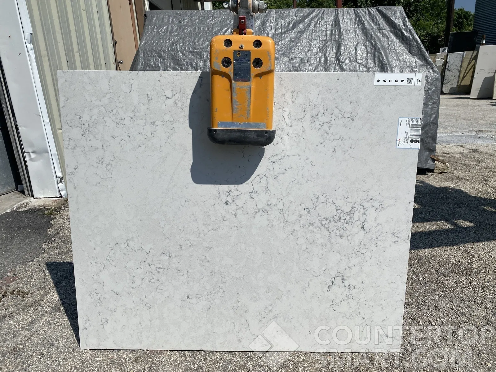 Full image of Silestone Helix White Quartz countertop slab