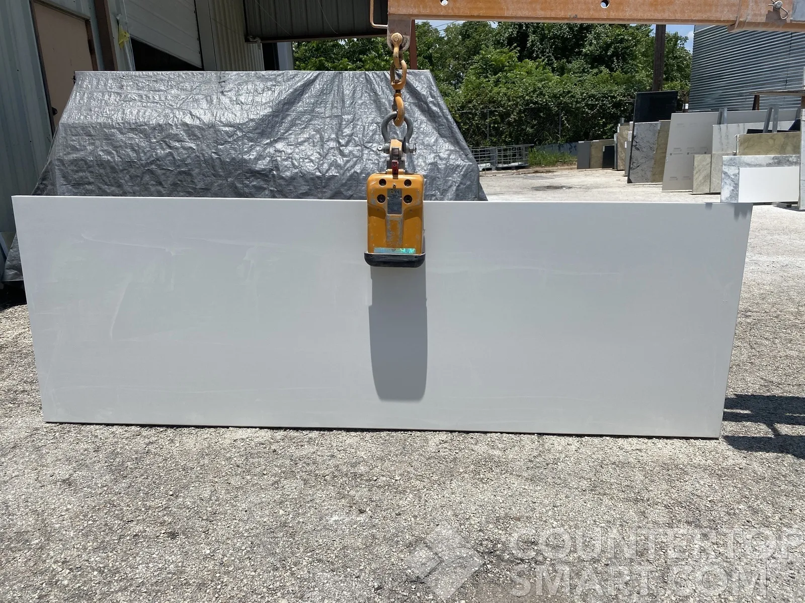 Full image of Vicostone Thasos Quartz countertop slab