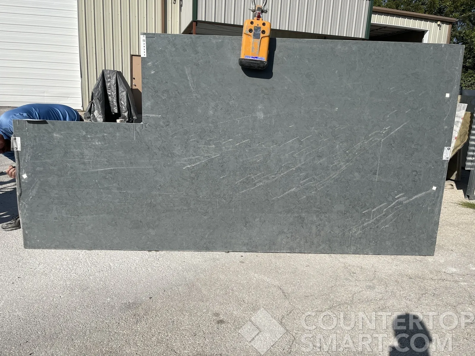 Full image of Cambria Bridgewater Quartz countertop slab
