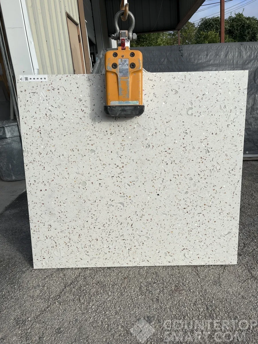 Full image of Playa Beige Glass Terrazzo countertop slab