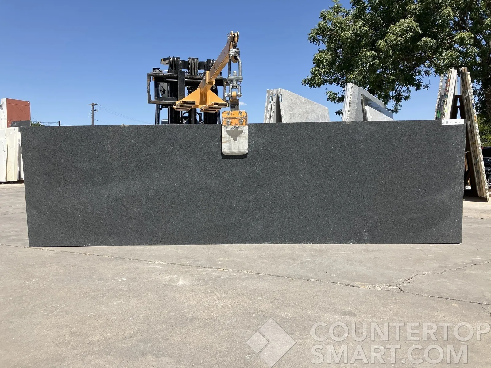 Full image of Black Pearl Granite countertop slab