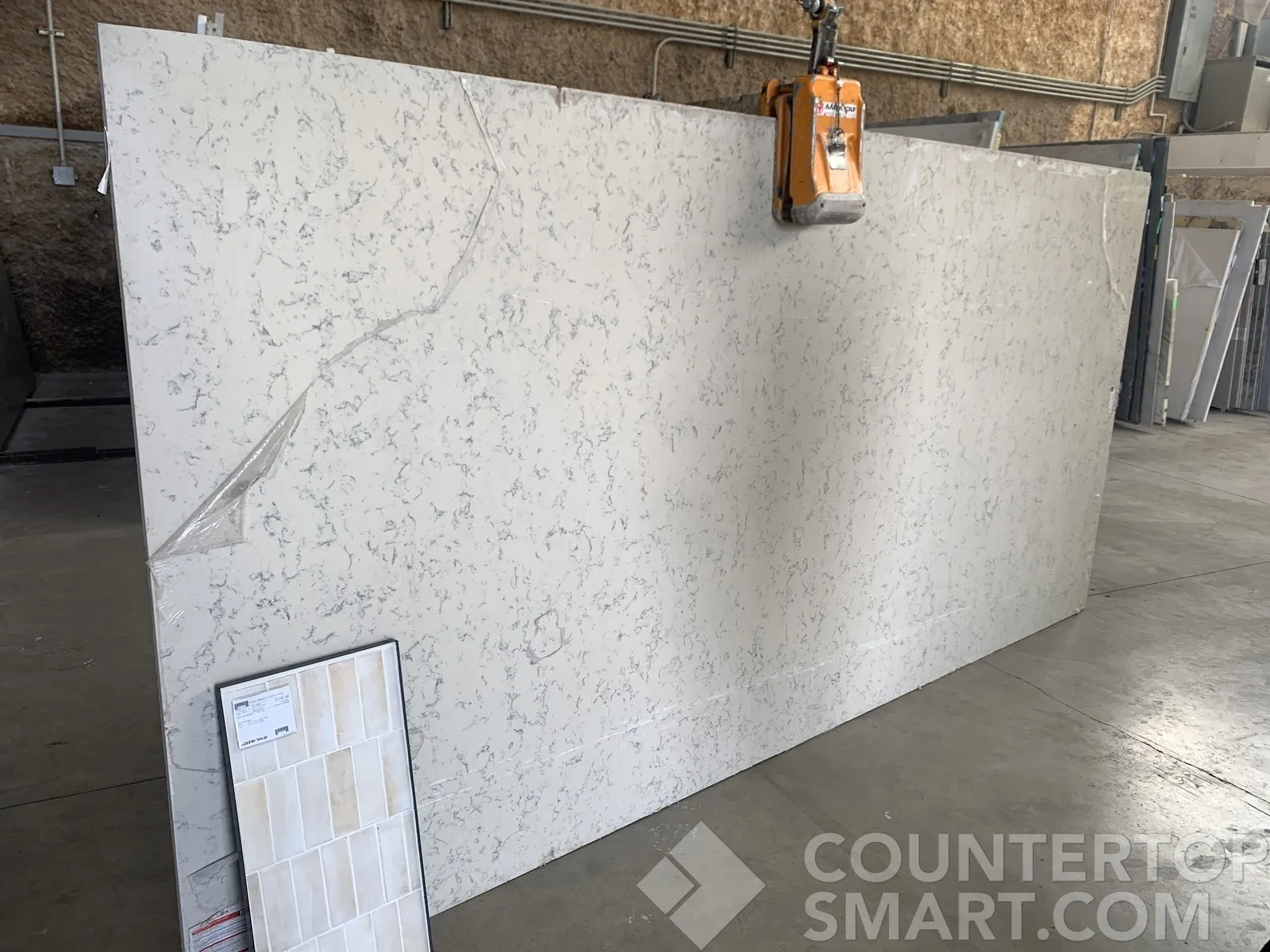 Full image of Silestone Lyra Quartz countertop slab
