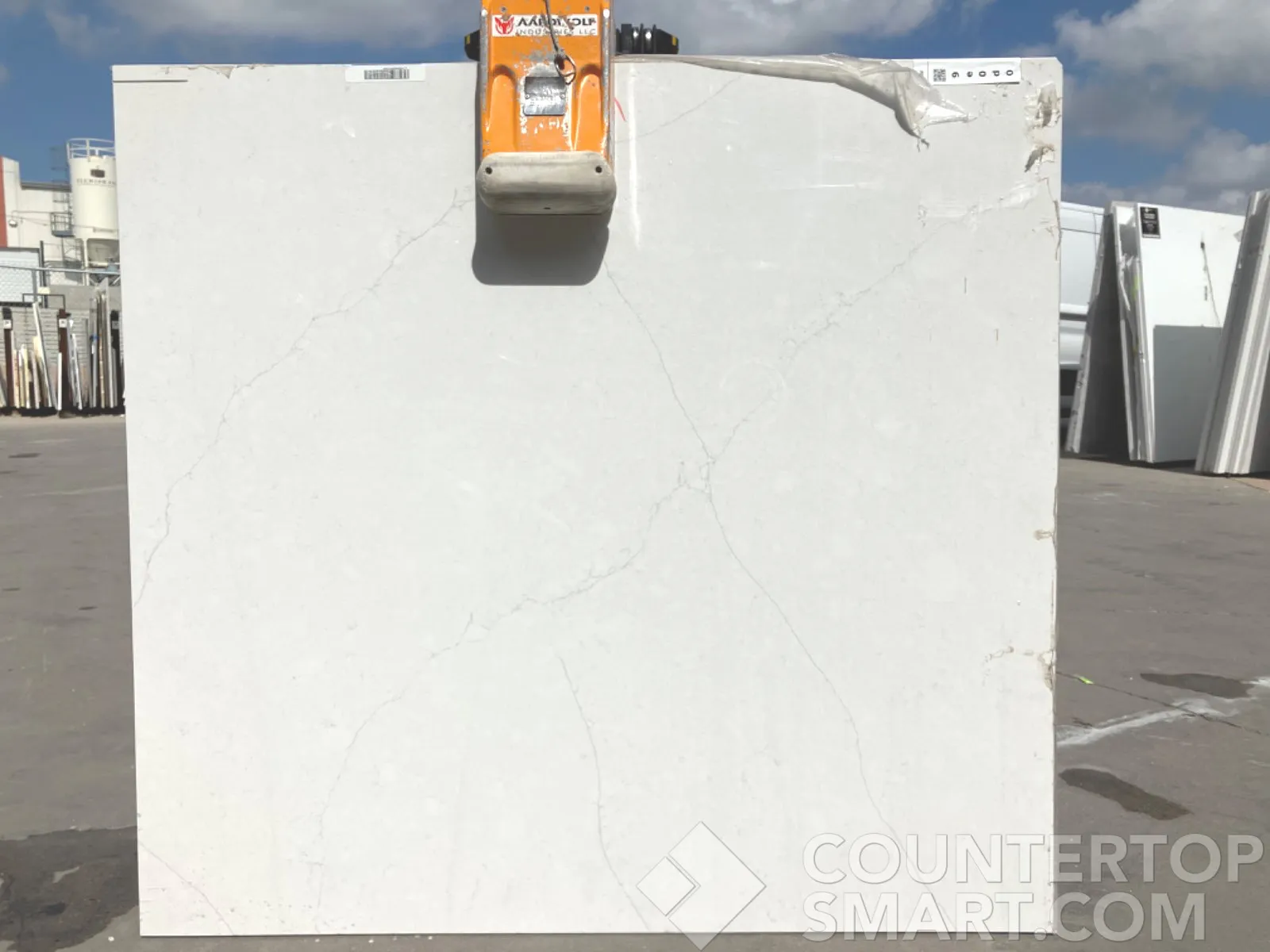 Full image of Daltile Valor White White Quartz countertop slab
