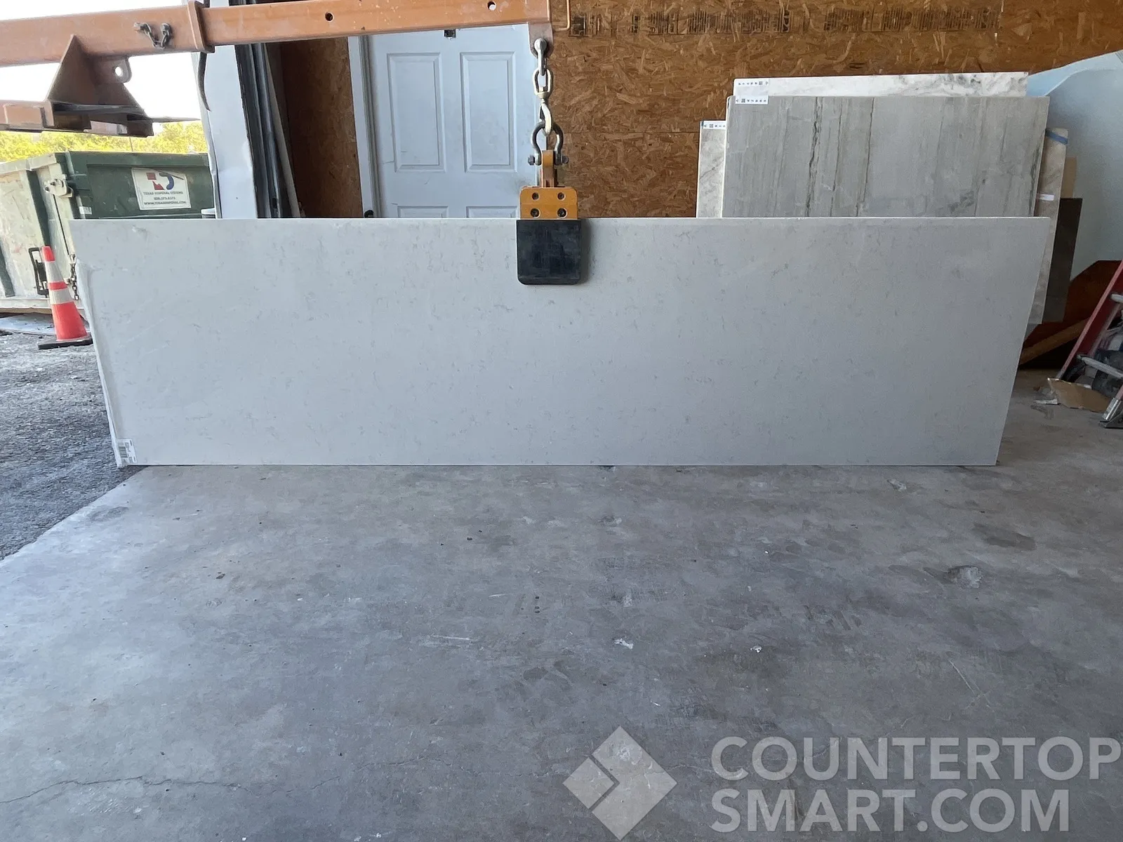 Full image of Silestone Lagoon White Quartz countertop slab