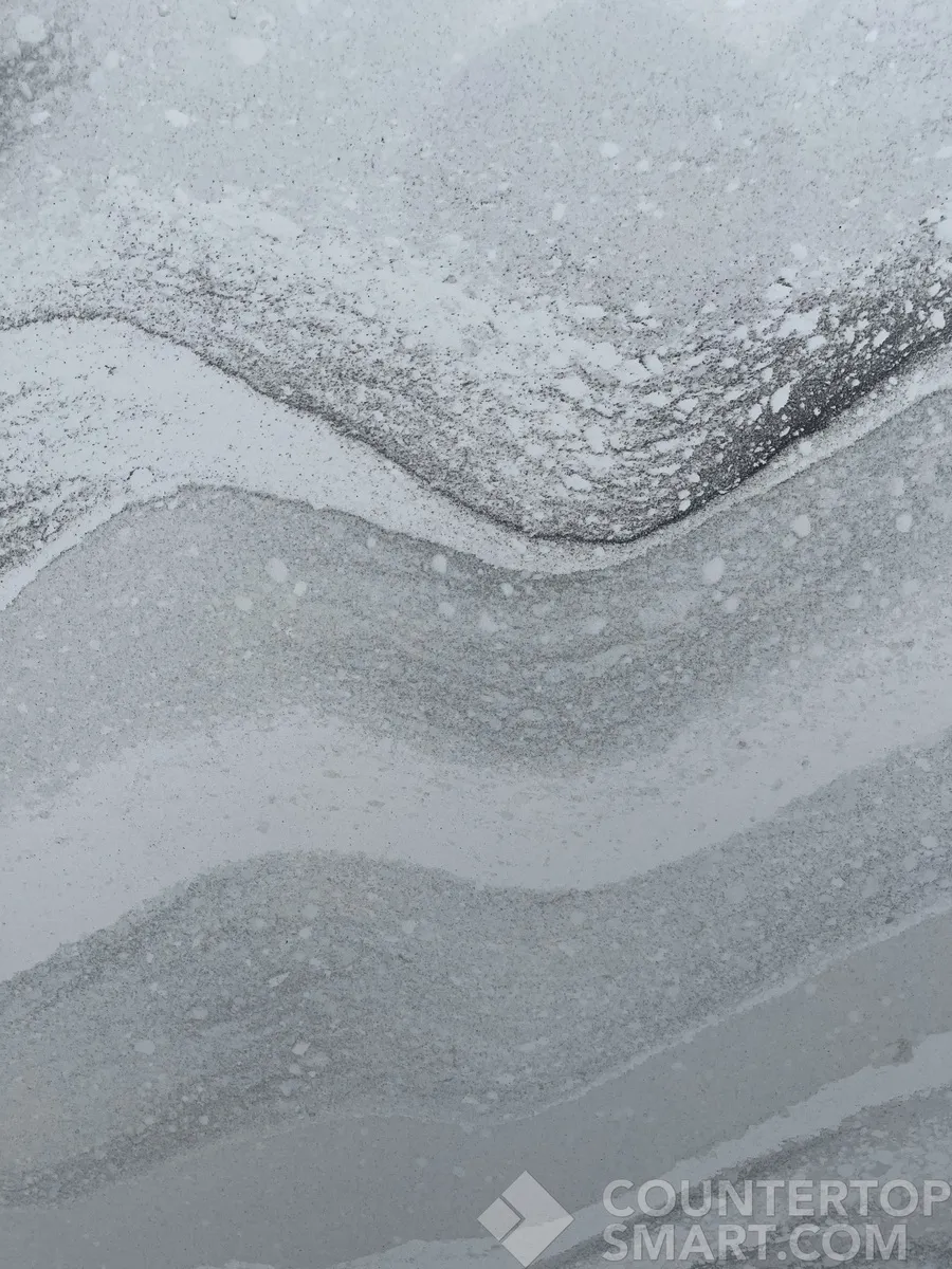 Closeup image of Cambria Harlow White Quartz countertop slab