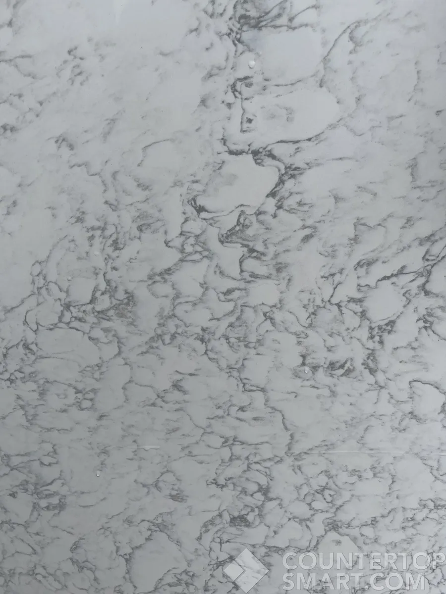 Closeup image of MetroQuartz Olympus White Quartz countertop slab
