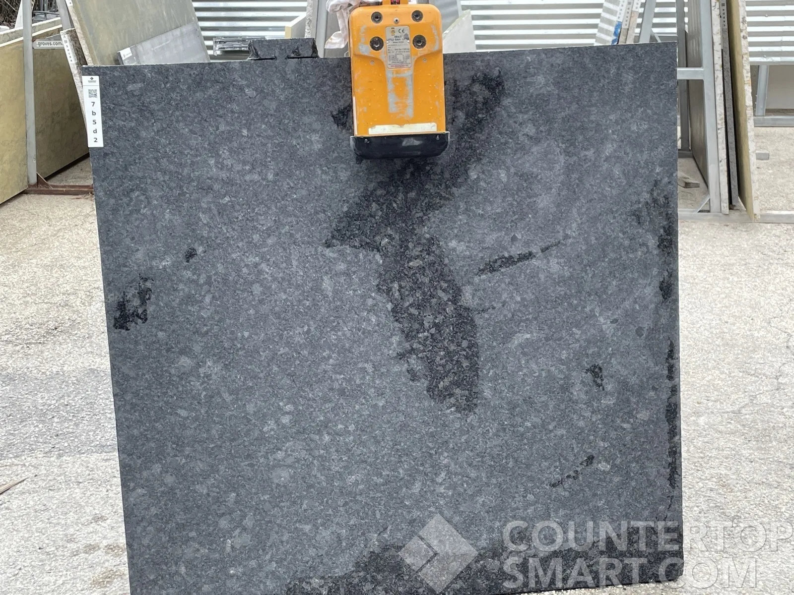 Full image of Steel Grey Granite countertop slab