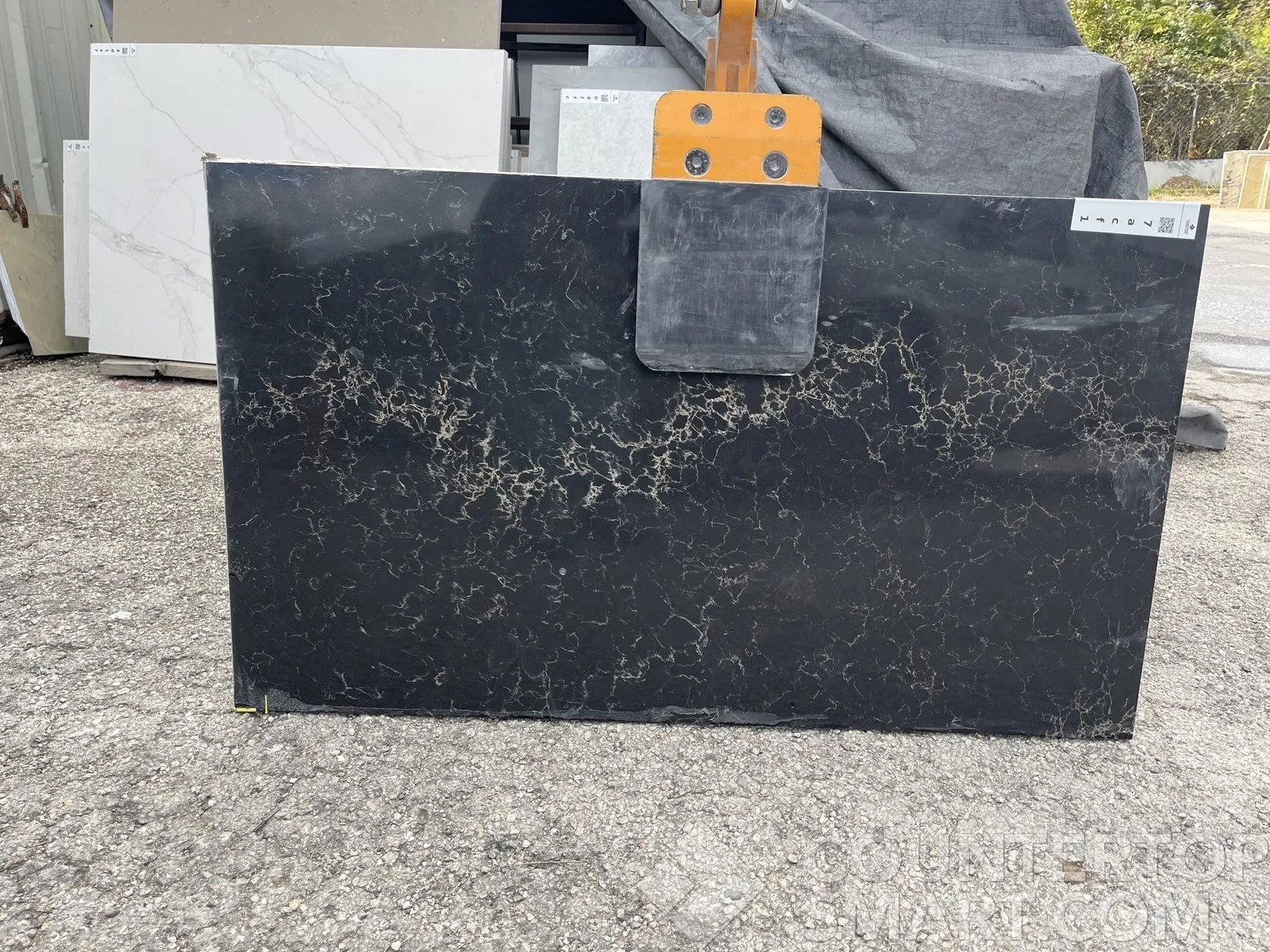 Full image of Caesarstone Vanilla Noir Quartz countertop slab