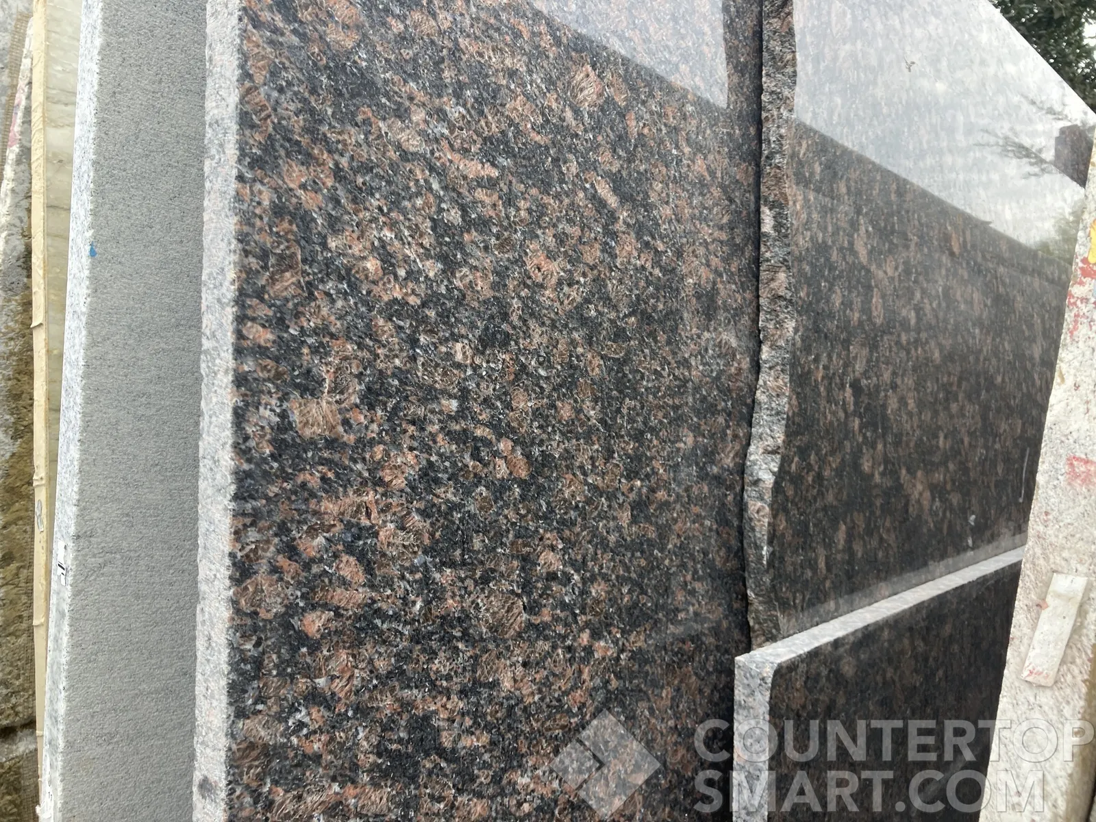 Full image of Tan Brown Granite countertop slab