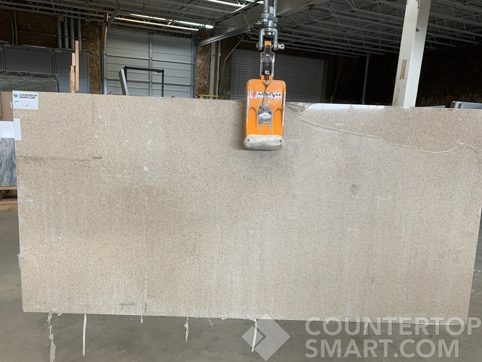 Full image of HanStone Venetian Avorio Quartz countertop slab