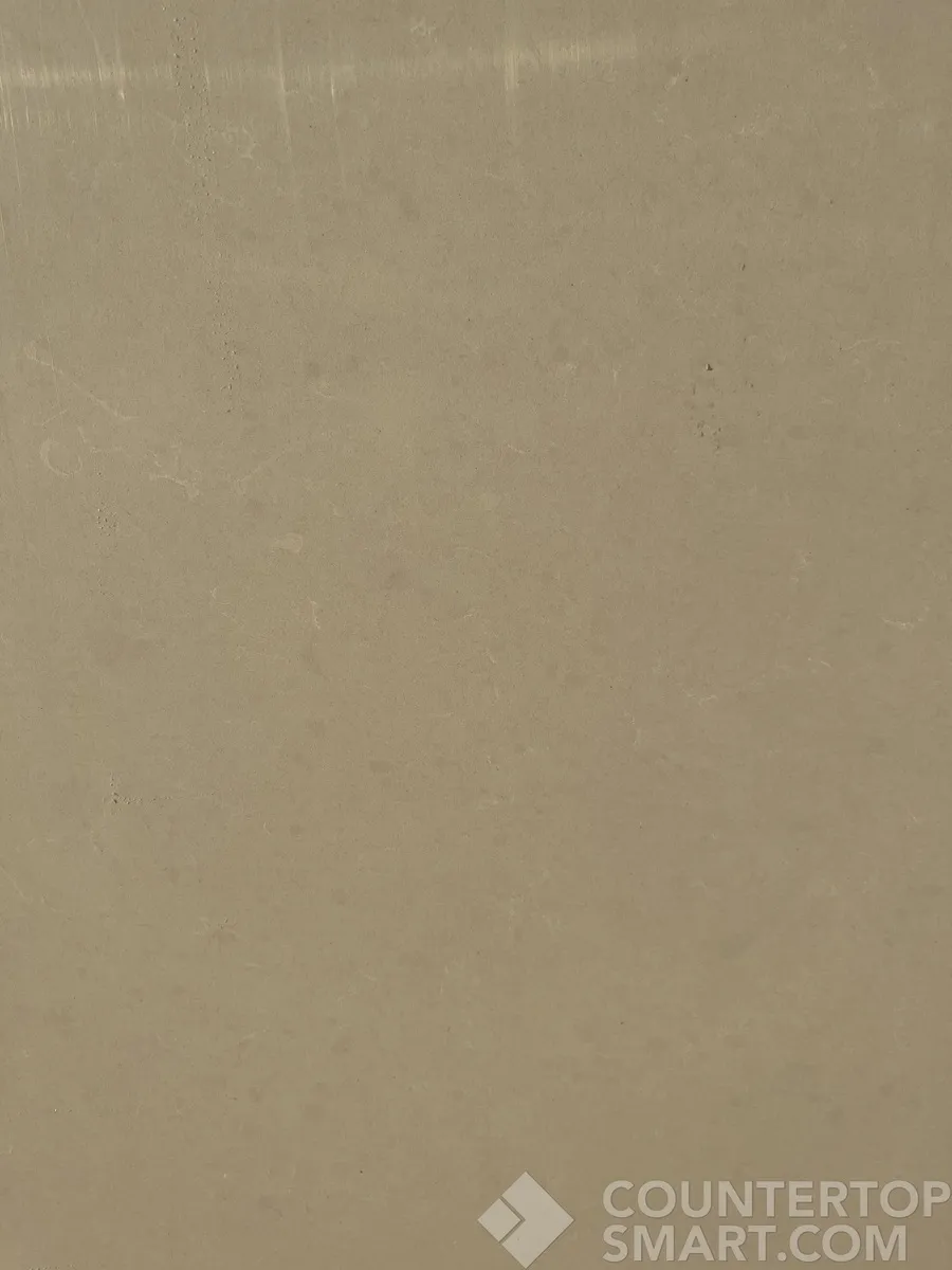 Closeup image of Daltile White Sand White Quartz countertop slab