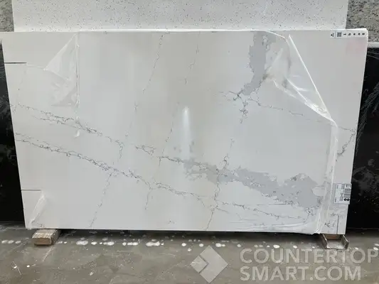 Full image of Silestone Ethereal Dusk White Quartz countertop slab