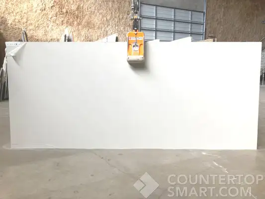 Full image of Stratus Quartz White Dove White Quartz countertop slab