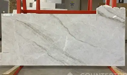 Full image of Taj Mahal Grey Quartzite countertop slab